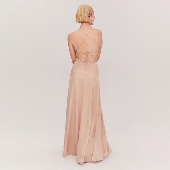 Fame & Partners Ada Lilac Halter Slit Maxi Gown - Picture 9 of 9